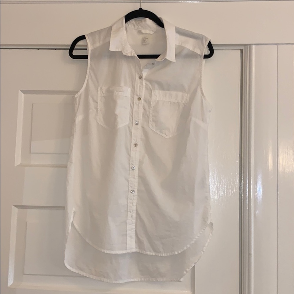 H&M sleeveless cotton shirt
